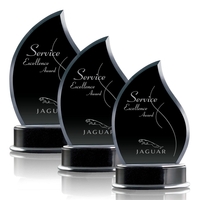 Amazing flame shape black award on a black Wooden base with... from ASI 84592...