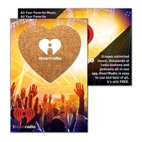 Customizable 6" x 4" full-color postcard with heart-shaped cork coaster in......