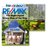 6" x 4" full-color direct mail postcard with 3.75" house-shaped cork... from...