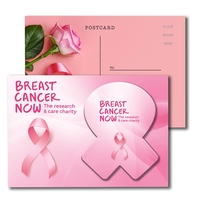 Customizable 6" x 4" full-color postcard with 20Mil awareness ribbon-shaped...