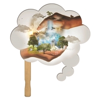 Cloud Thought Rally Sign Hand Fan... from ASI 67620 Lion Circle Corp /...