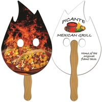 Flame Hand Fan Full Color (2 Sides)