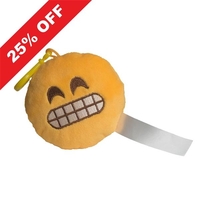 Plush emoji keychain made of polyurethane with a "yikes" expression.... from...