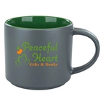 16 oz Norwich Mug - Satin Gray Out/Gloss Green In
