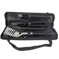 4-Piece BBQ Tool Set including BBQ Fork, Spatula, Tongs and Zippered... from...