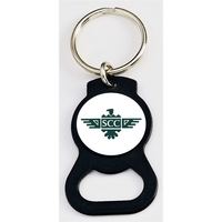 Black or Silver Bottle Opener Key Tag