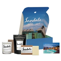 Indulge Gift Set with lemon verbena-scented bath salts, candle and soap......