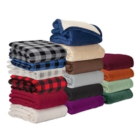 Luxurious ultra plush faux sherpa blanket on one side and micro... from ASI...