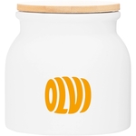 16.9 oz Vida Ceramic Container with Bamboo Lid