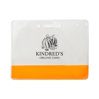 4.35" x 3.38" PVC vinyl horizontal badge holder with translucent color......