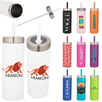 22 ounce insulated stainless steel tumbler with Tritan plastic lid and......