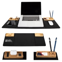Bamboo and RPET tri-fold desk pad for most 17" and smaller... from ASI 88060...