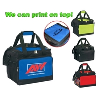 Jumbo 36-can cooler. Insulated, large front zipper pocket, large side mesh......