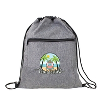 Heather Gray Drawstring Backpack