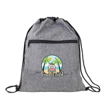 Heather Gray Drawstring Backpack