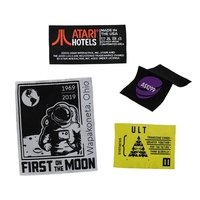 Custom woven polyester garment labels in assorted sizes in up to... from ASI...