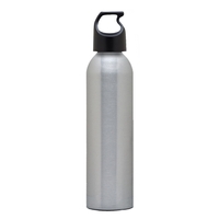Aluminum bottle with black lid ready for carabiner clip. Made in... from ASI...