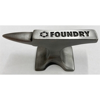 Customized modeled anvil replica paperweight with antique pewter finish.......