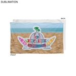 Velour Cotton Blend Beach Towel, 35x60, Sublimated