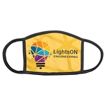 Medium Face Mask w/ Nose Bridge & Black Trim & Ear Loops