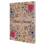 7" x 9.75" Burlap Journal with Lined Notepad
