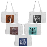 12" x 19" & 5" gusset engraved canvas tote bag.... from ASI 92531 Unique...