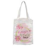 8" x 10" White Canvas Gift Bag with 3" Gusset