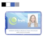 Horizontal B-Holder 1-Card Rigid Plastic Badge Holder