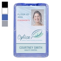 Vertical B-Holder 1-Card Rigid Plastic Badge Holder