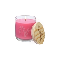 14oz Peony Rose Candle in Glass Holder w/ Wood Lid... from ASI 74601 Calico