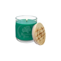 14oz Fresh Pine Candle in Glass Holder w/ Wood Lid... from ASI 74601 Calico