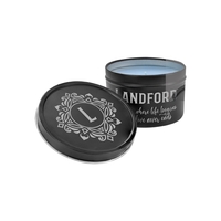 8oz French Linen Candle in Black Metal Tin... from ASI 74601 Calico