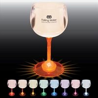 Plastic Light-Up Goblet. 8 LED colors, clear bowl, 3 colors of... from ASI...