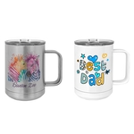 Polar Camel 15 oz. White Vacuum Insulated Mug w/ Slider Lid