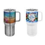 Polar Camel 20 oz. White Insulated Travel Mug w/ Slider Lid