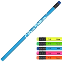 Bright color round barrel #2 core pencil with matching eraser and... from ASI...