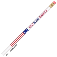 White round barrel #2 core pencil with red and blue stock... from ASI 86850...