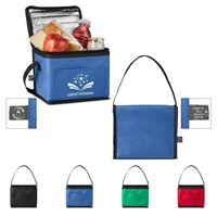 Non-woven lunch cooler bag with front open pocket and room for... from ASI...