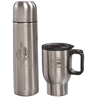 Gift set with 14 oz. travel mug and 1/2 liter vacuum-insulated... from ASI...