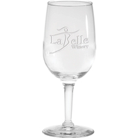 Tall Wine Glass - Deep Etched