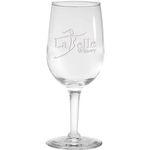 Tall Wine Glass - Deep Etched