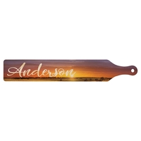 3.75" x 23.5" custom printed bamboo and pine paddle serving board.... from...