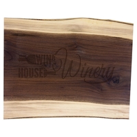 11.5" x 15" engraved black walnut cutting and charcuterie board.... from ASI...