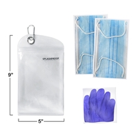 PPE kit with two disposable facemasks and pair of disposable nitrile... from...