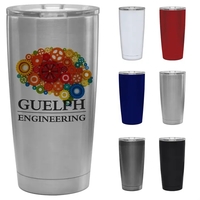 20 oz. Travel cup with double-wall stainless steel, vacuum insulation and......