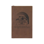 5 1/4" x 8 1/4" Dark Brown Leatherette Sketch Book
