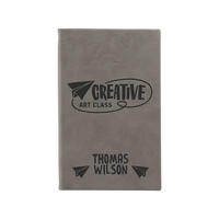 5 1/4" x 8 1/4" Gray Leatherette Sketch Book