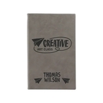 5 1/4" x 8 1/4" Gray Leatherette Sketch Book