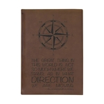 7" x 9 3/4" Dark Brown Leatherette Sketch Book