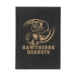 7" x 9 3/4" Black/Gold Leatherette Sketch Book